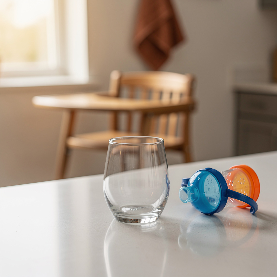 Kindglas toddler-friendly glass for transitioning from sippy cups